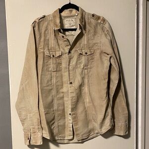 Guess Beige Men's Lightweight Shirt L